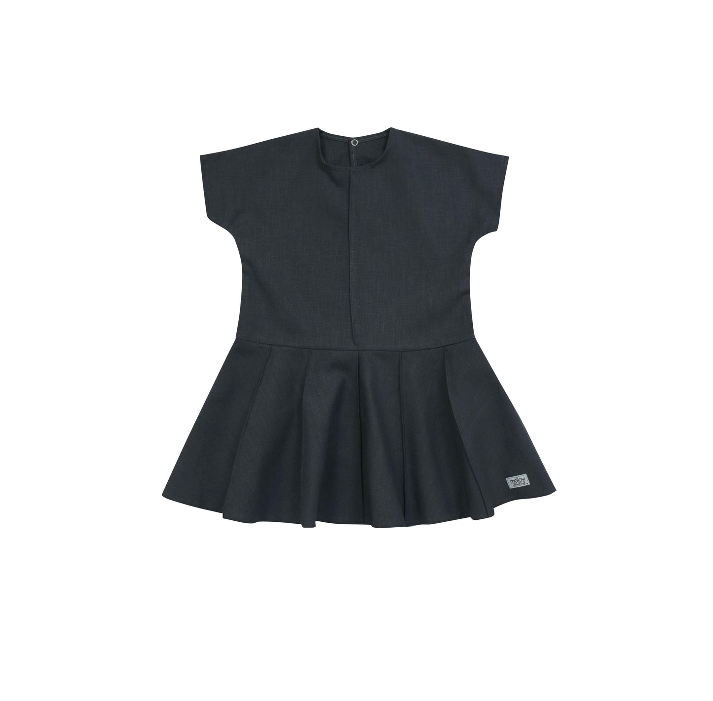 Ramie Baby/Kid Dress - Charcoal-0