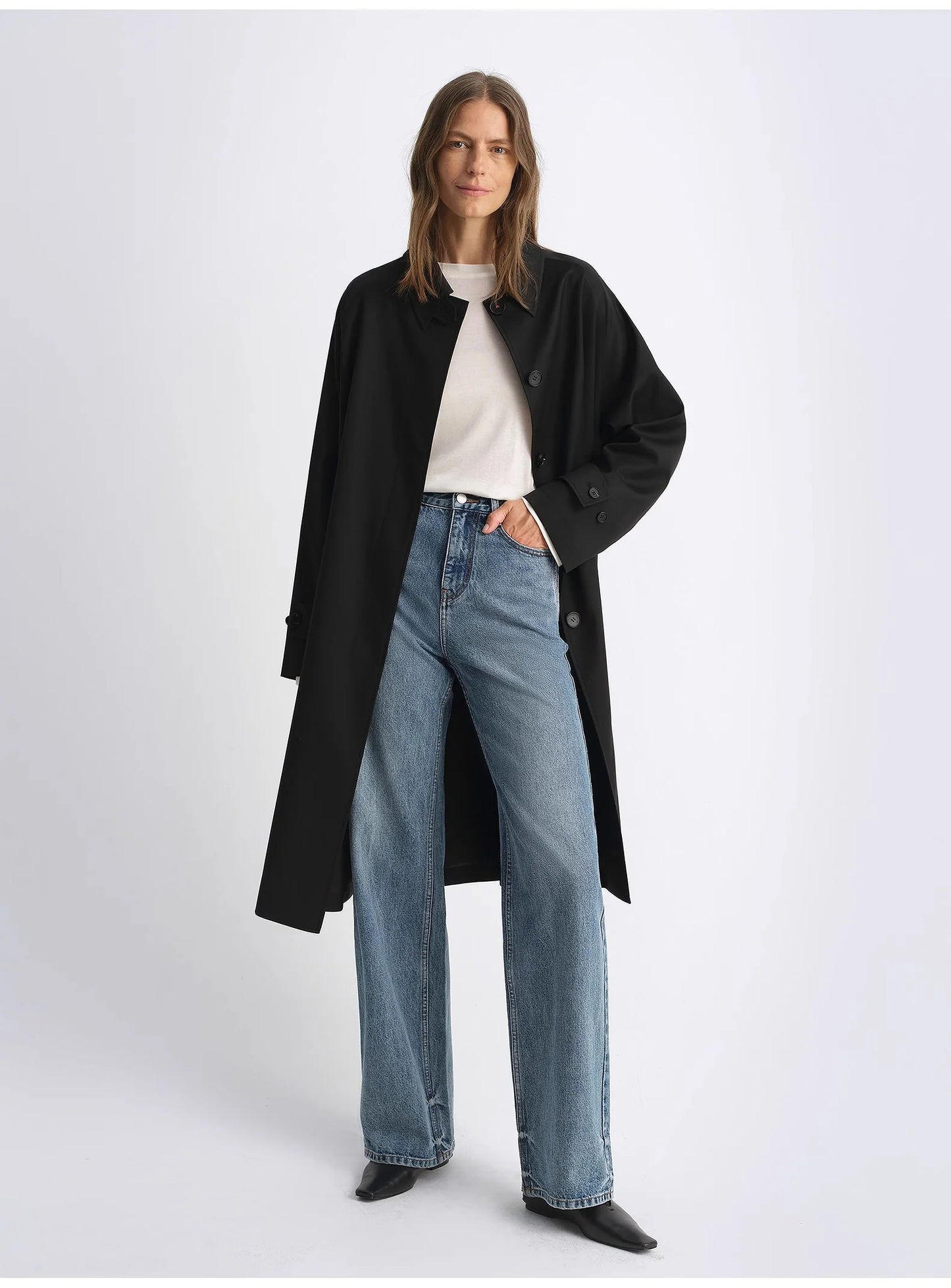 Classic Retro Old Money Style, Craft Washed Organic Cotton, Retro Straight Slim Jeans