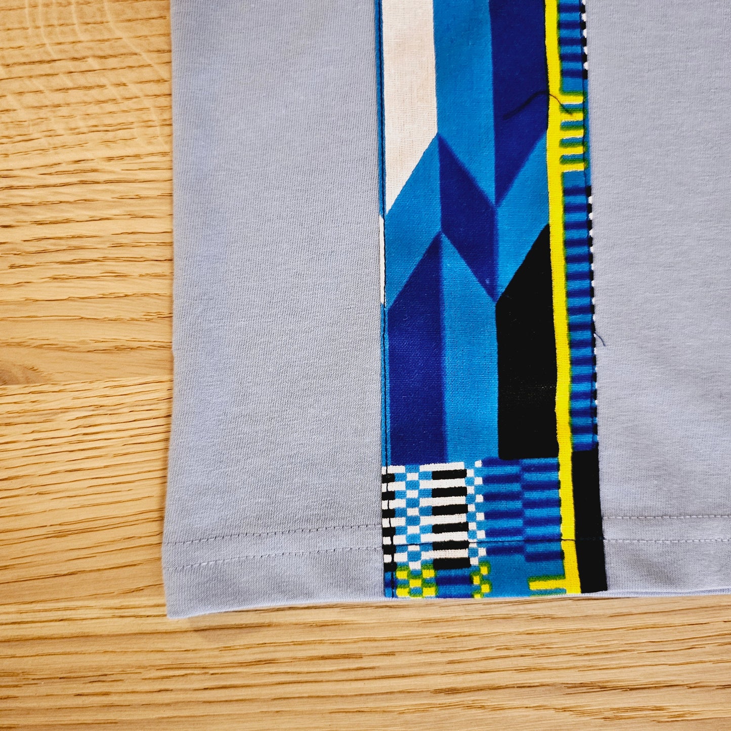 Kids T-shirt with African Ankara Print Detail | 100% cotton-3
