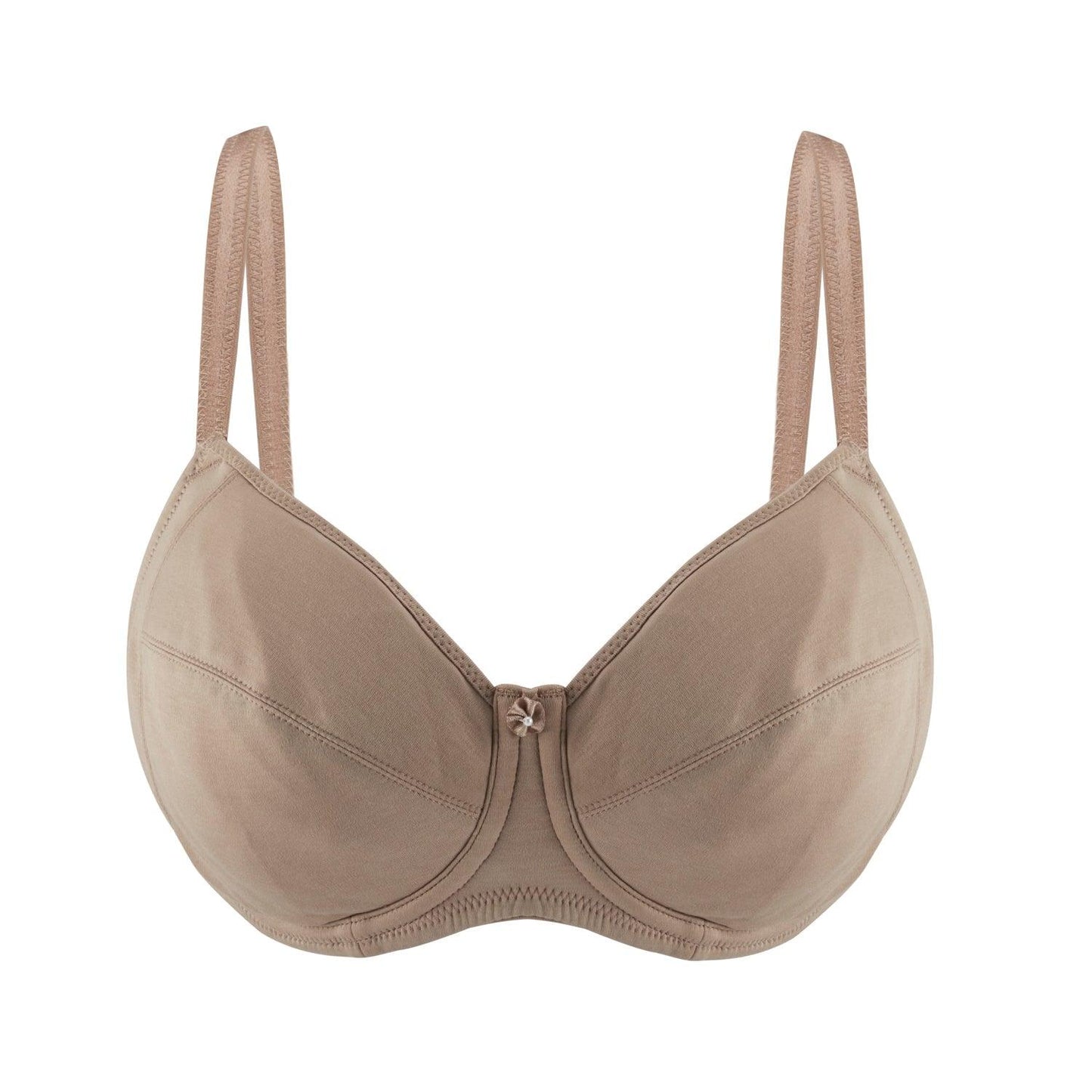 Warm Golden-Underwired Silk & Organic Cotton Full Cup Bra with removable paddings-0