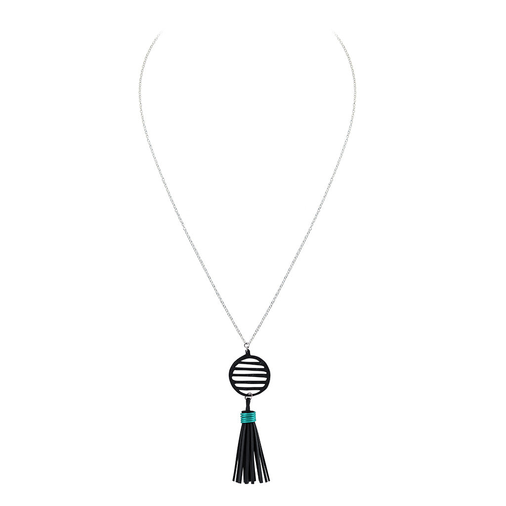 Lunar Rubber Tassel Necklace-6