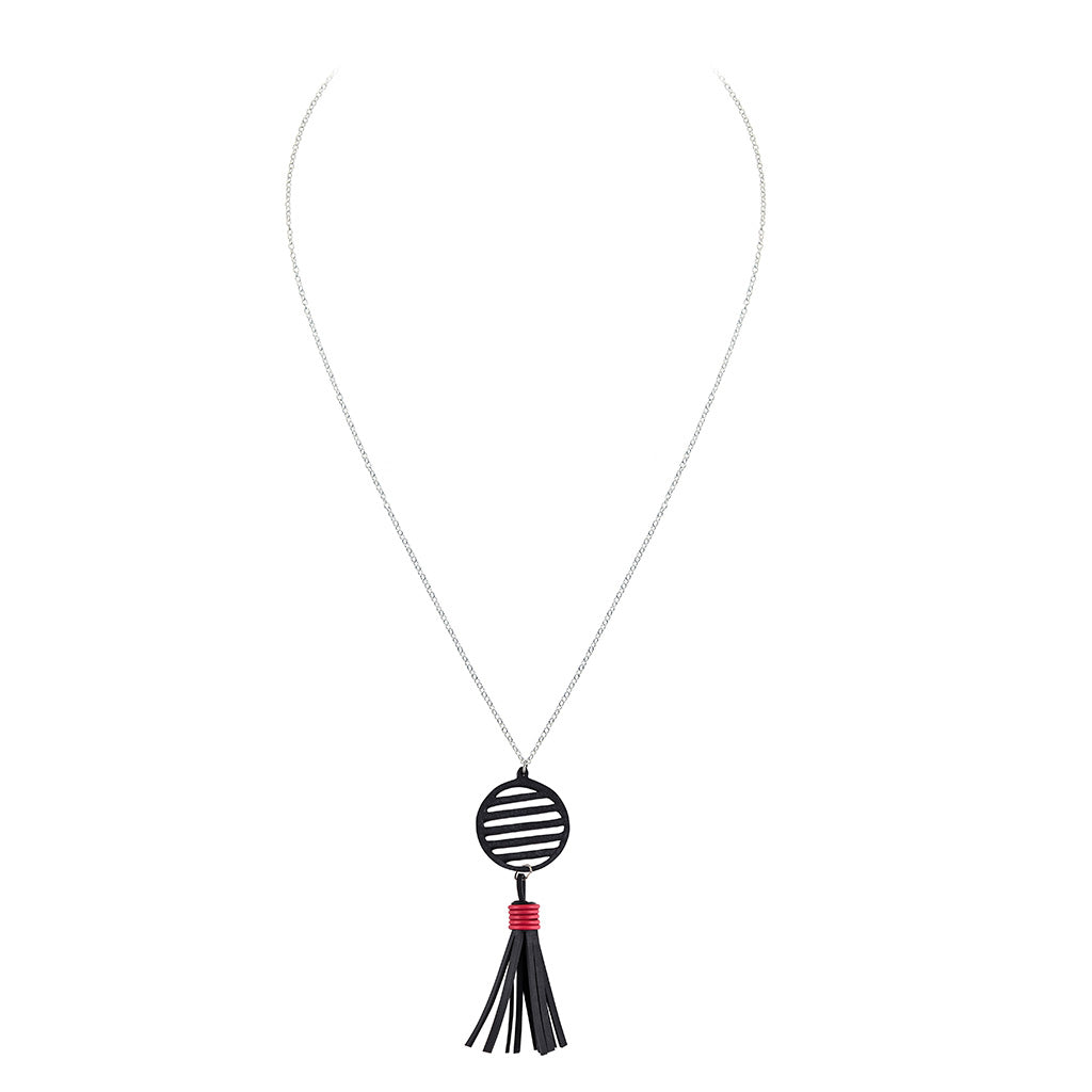 Lunar Rubber Tassel Necklace-2