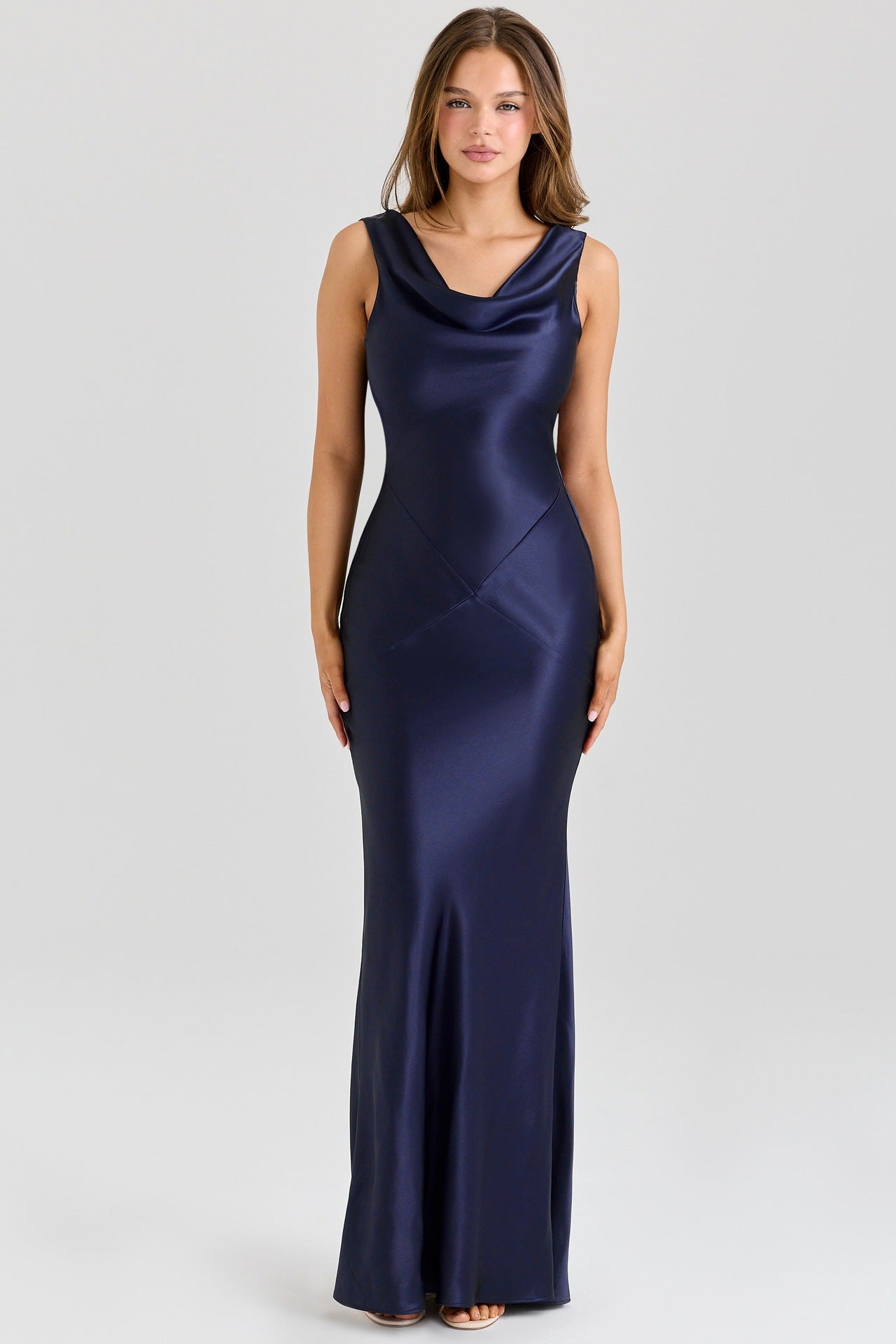 Off-the-Shoulder Fitted Chiffon Dress For Women, Upper West Side, BYMANYC New York.