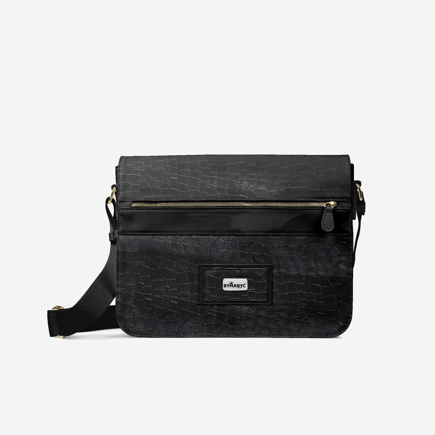 Vegan Luxe City Messenger Bag 16” | BYMANYC ® New York Milano Street Edge-0