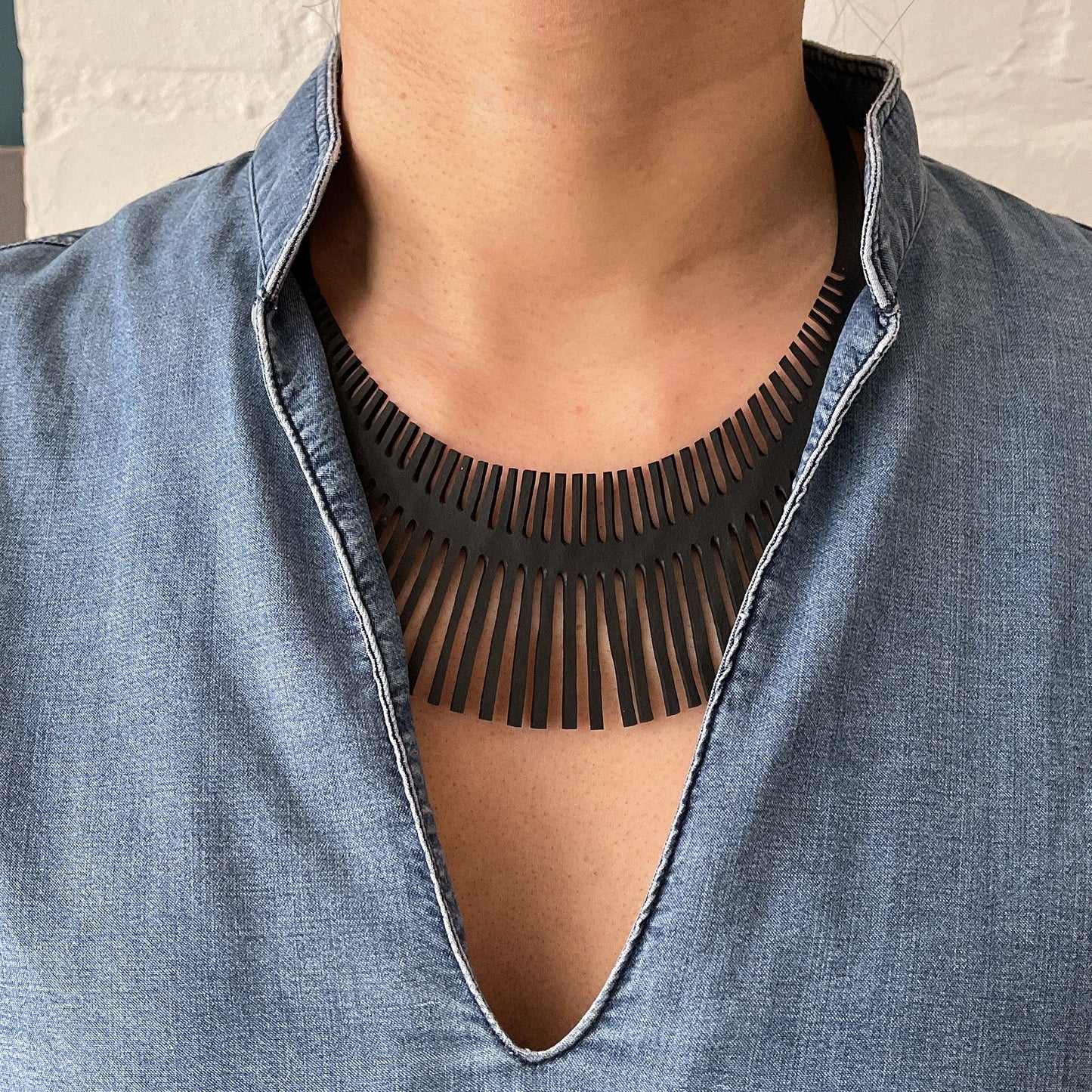 Fishbone Inner Tube Necklace-3