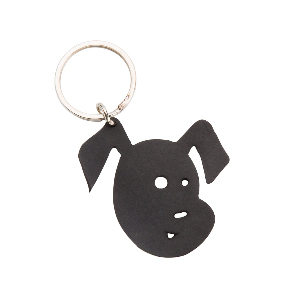 Bubba Recycled Rubber Dog Vegan Keyring-0