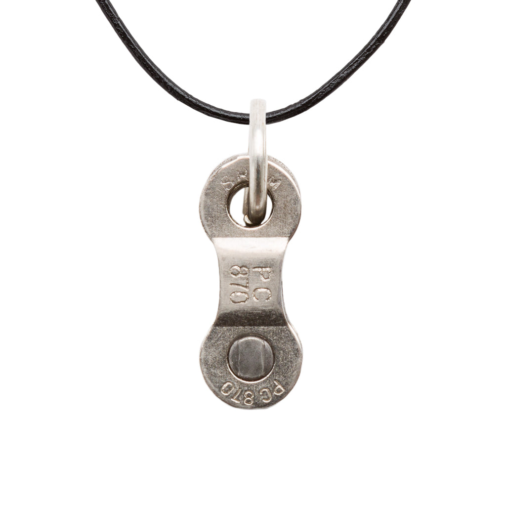 Lone Rider Recycled Bike Chain Pendant Necklace-1
