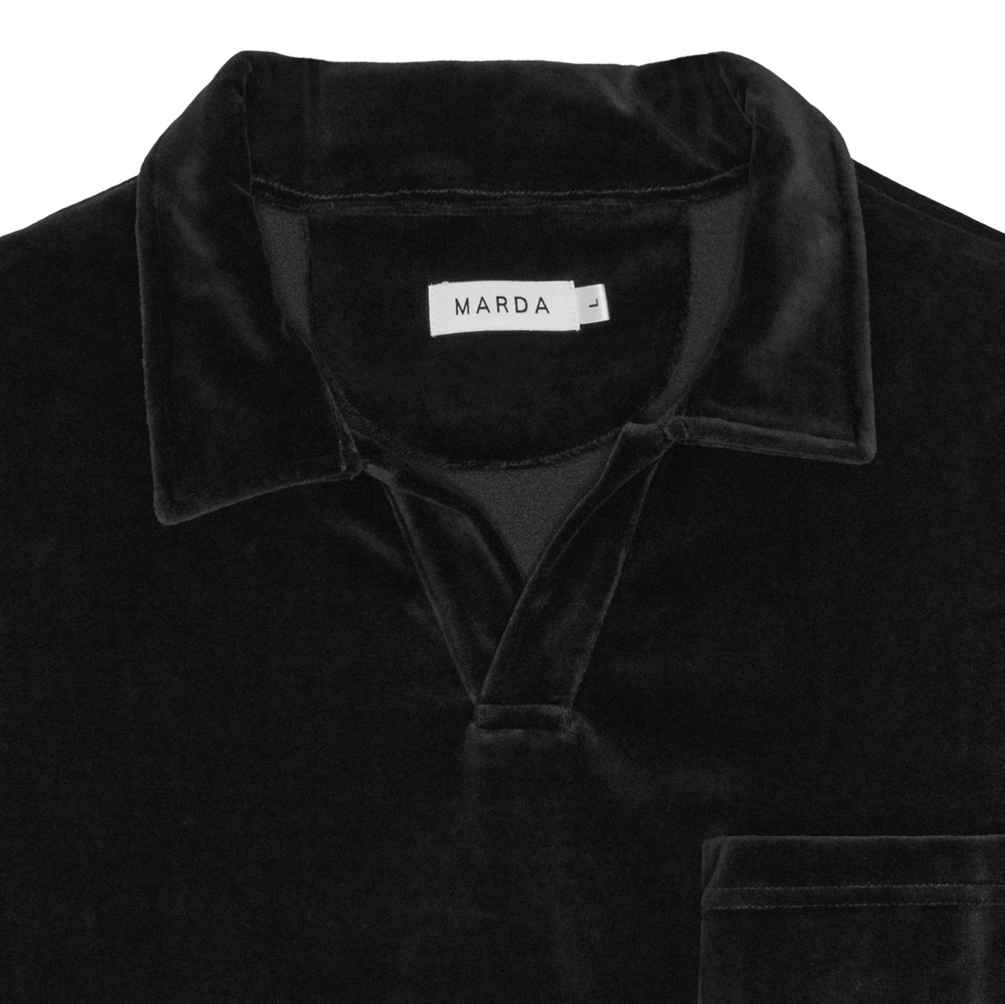 Black Terry Polo Shirt-1
