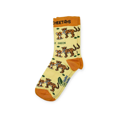 CARING CHEETAHS ORGANIC COTTON KIDS SOCKS-2