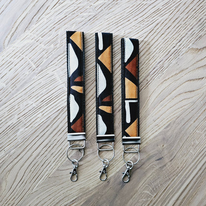 Set of 3 African Print  Key Fobs | Wristlet | Key Holder-6