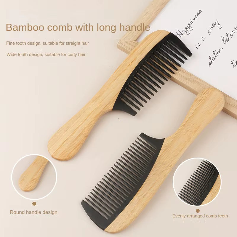 Natural Bamboo Wooden Tail Hair Combs Anti-Static Hairs Care Healthy Massage Close-Tooth Comb Professional Barber Styling Tools