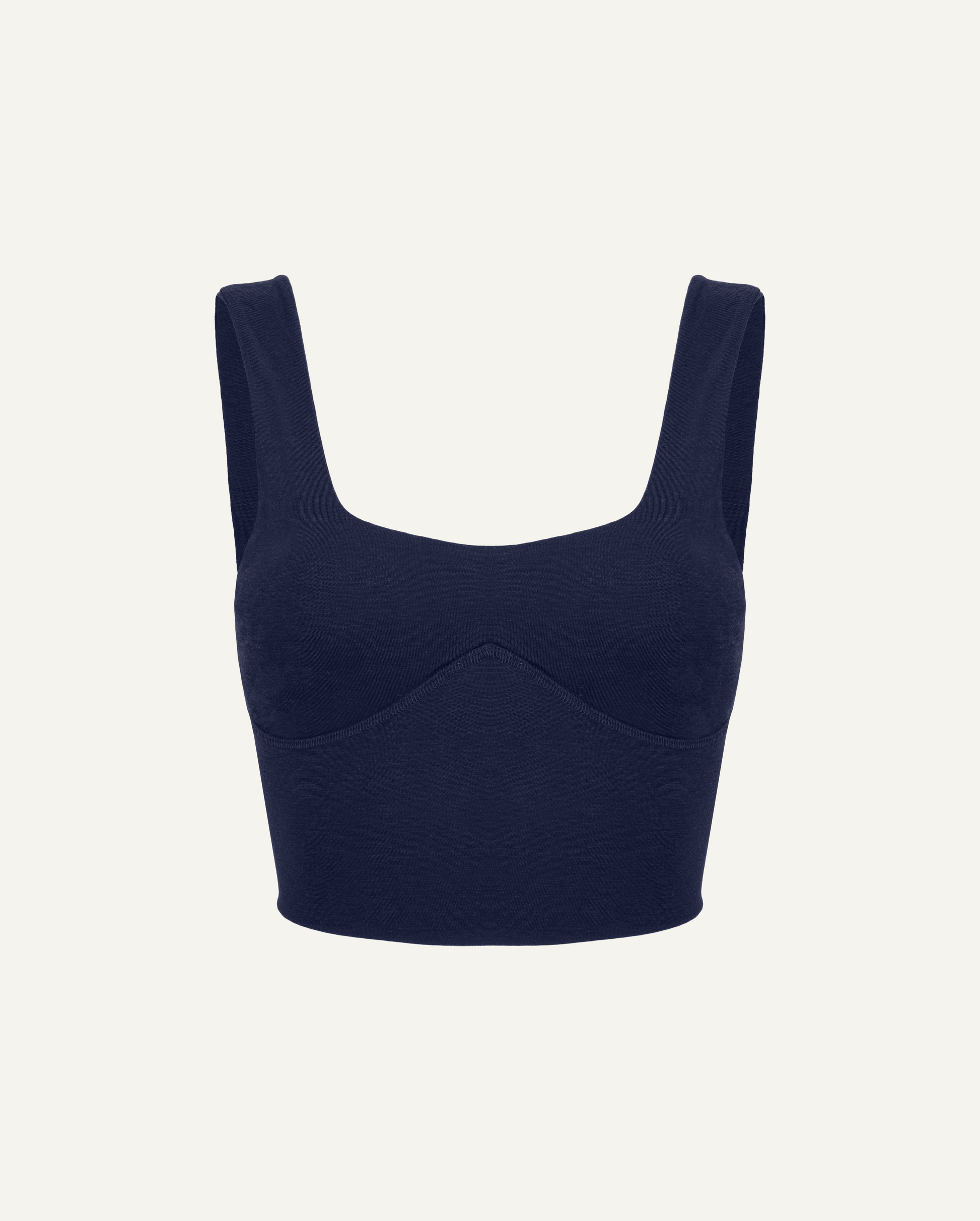 Merino Wool Sports Bra - Dark Blue-0