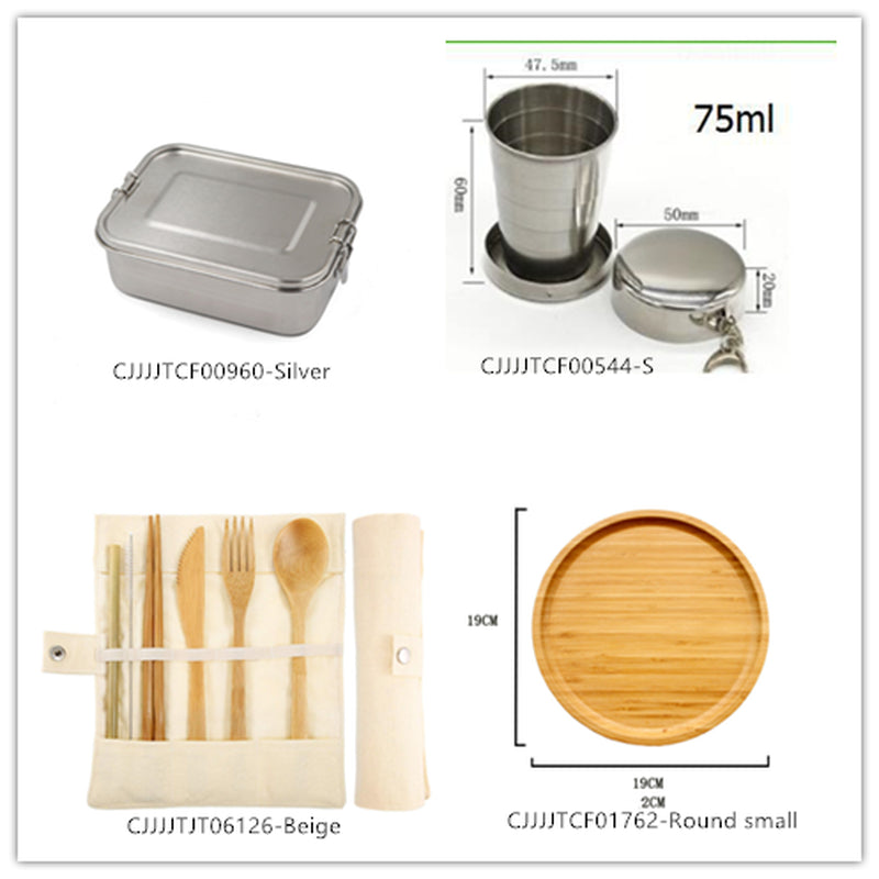 Bamboo Square round Tray Dinner Plate