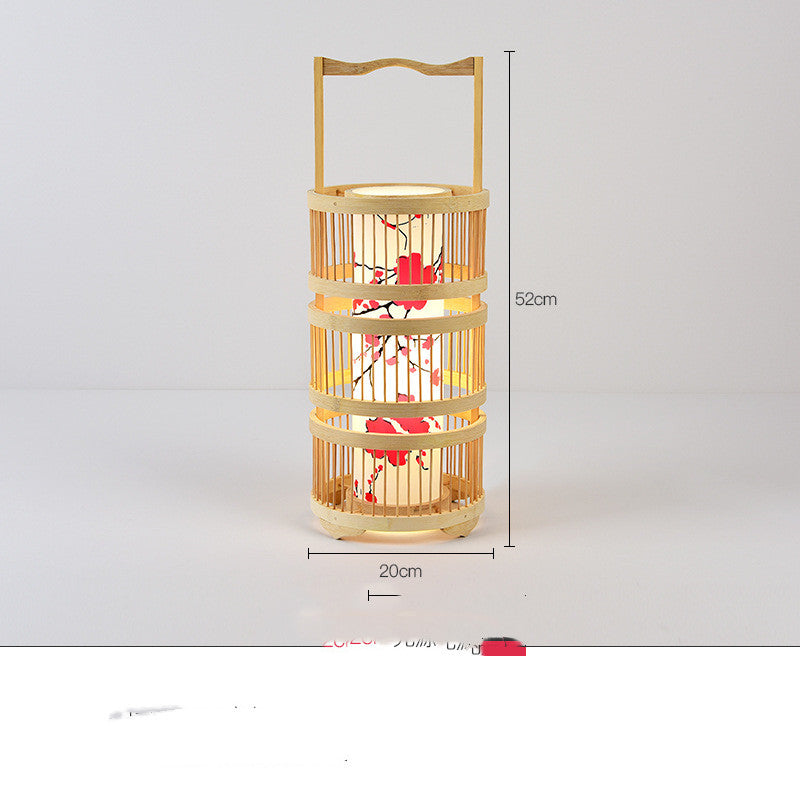 Store Bed and Breakfast Bedroom Bamboo Floor Lamp