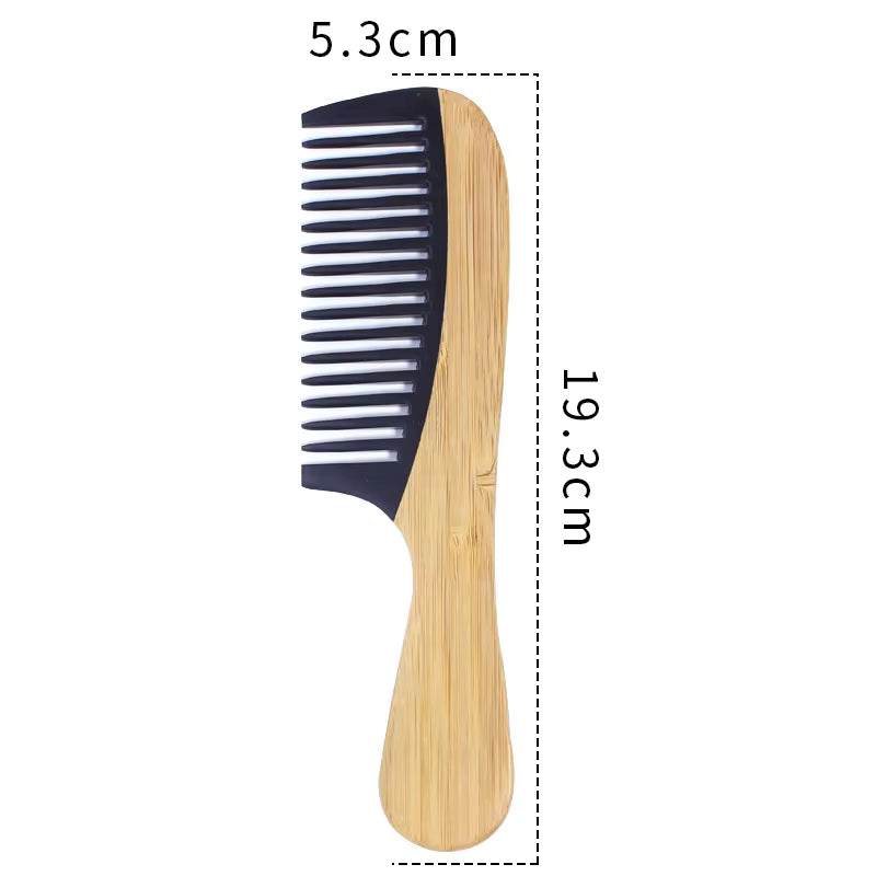 Natural Bamboo Wooden Tail Hair Combs Anti-Static Hairs Care Healthy Massage Close-Tooth Comb Professional Barber Styling Tools