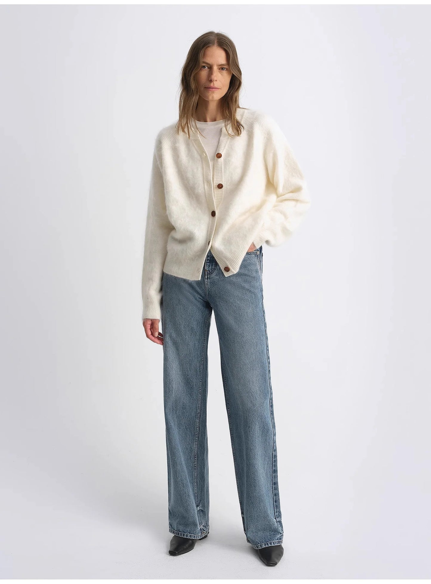 Classic Retro Old Money Style, Craft Washed Organic Cotton, Retro Straight Slim Jeans