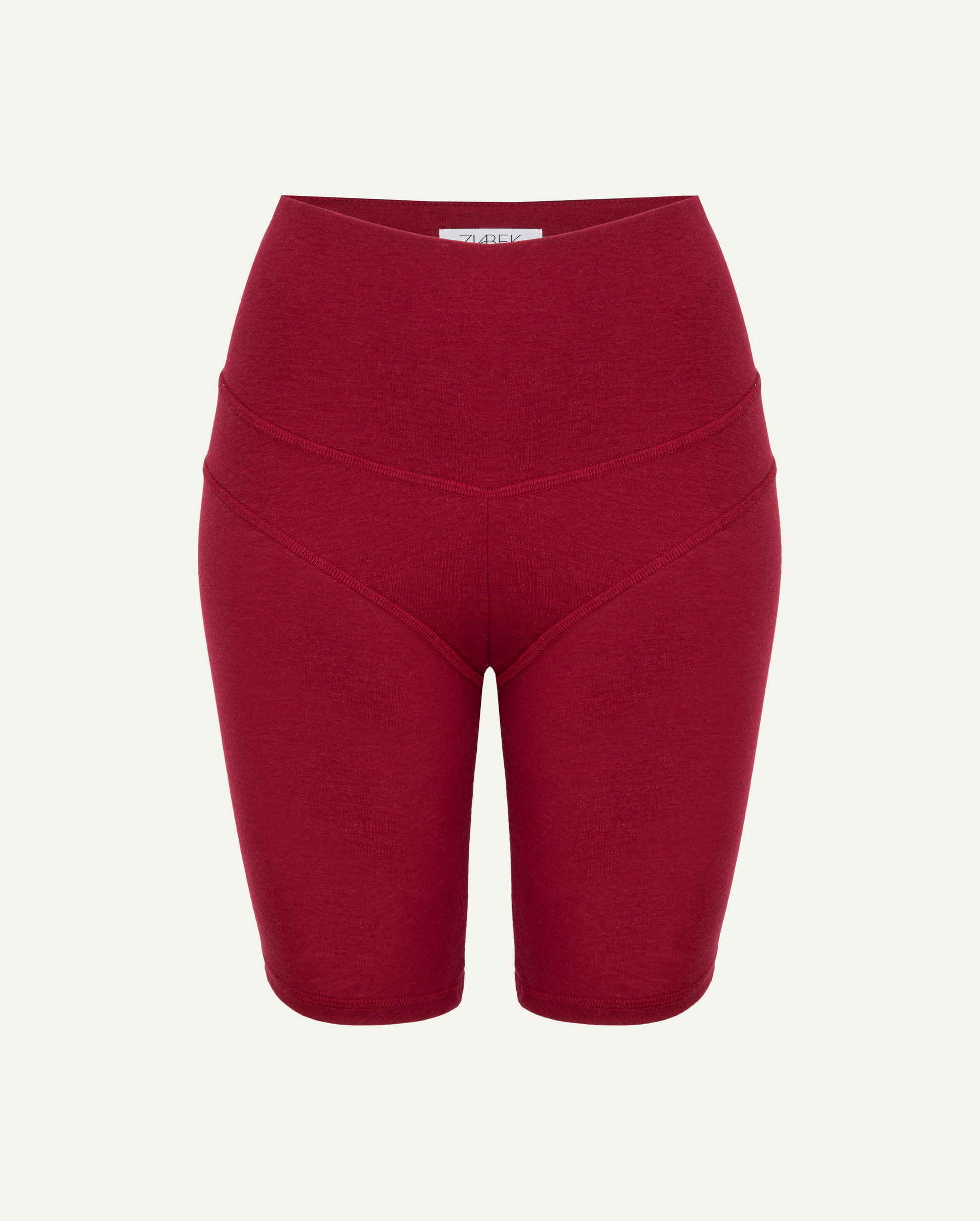 Women's Lyocell/Wool Sports Shorts - Burgundy-0