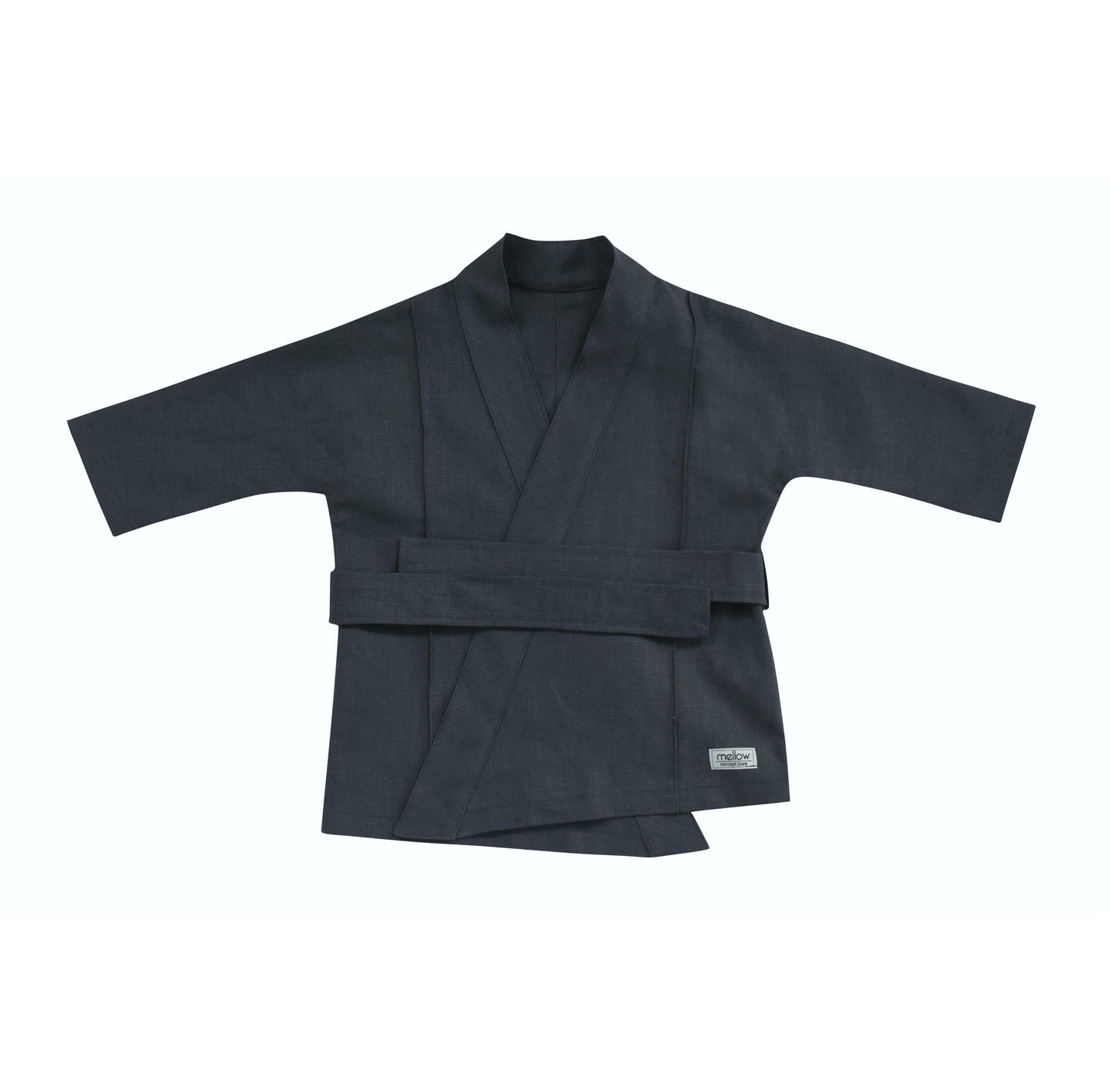 Ramie Baby/Kid Kimono - Charcoal-0