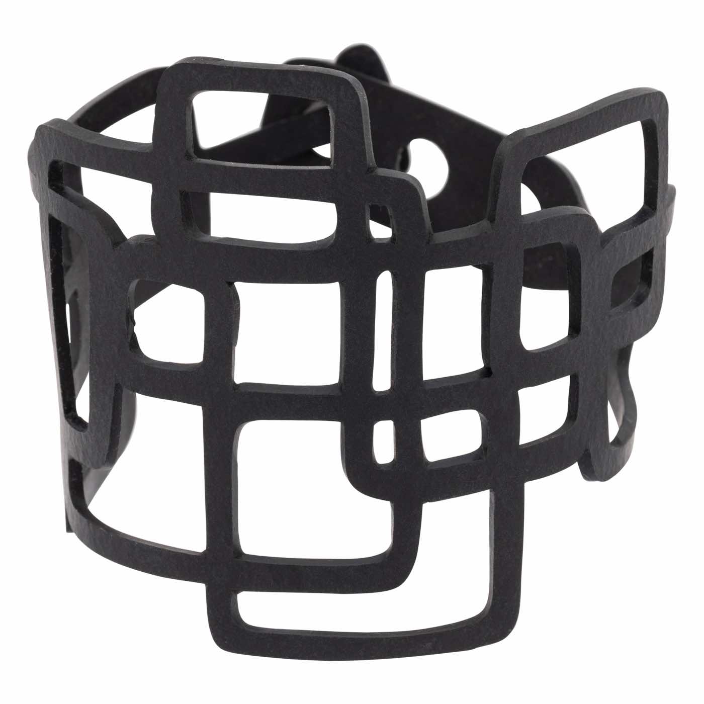 Belinda Geometric Recycled Rubber Bracelet-1