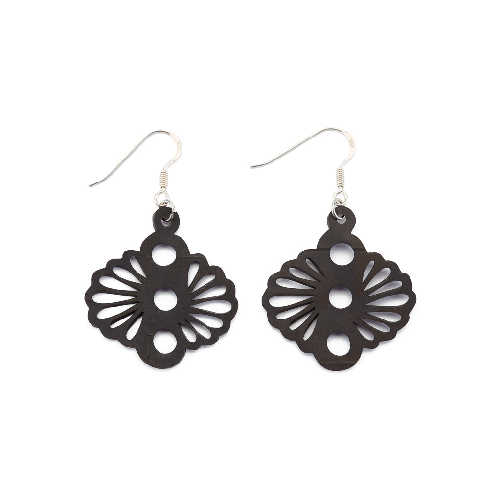 Blossom Flower Recycle Rubber Earrings-1