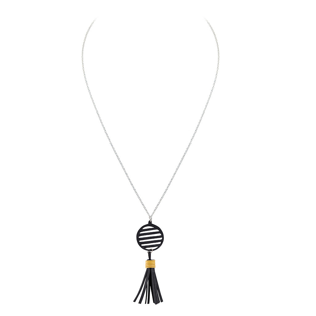 Lunar Rubber Tassel Necklace-7