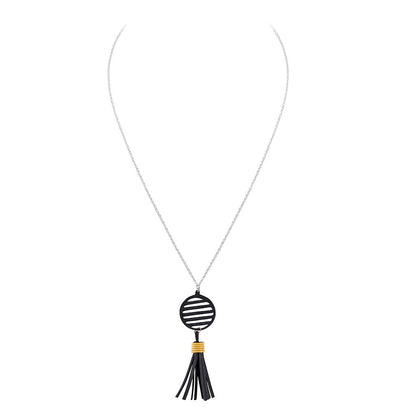 Lunar Rubber Tassel Necklace-7