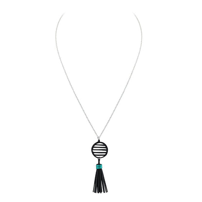 Lunar Rubber Tassel Necklace-6