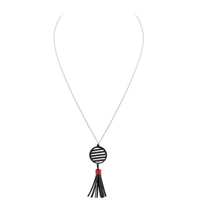 Lunar Rubber Tassel Necklace-2