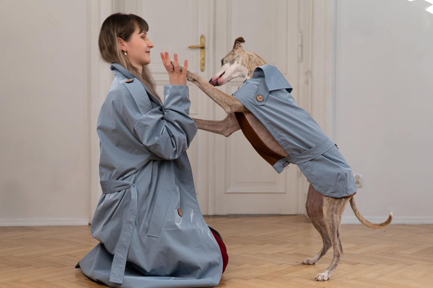 Trench Coat - Light Blue-2