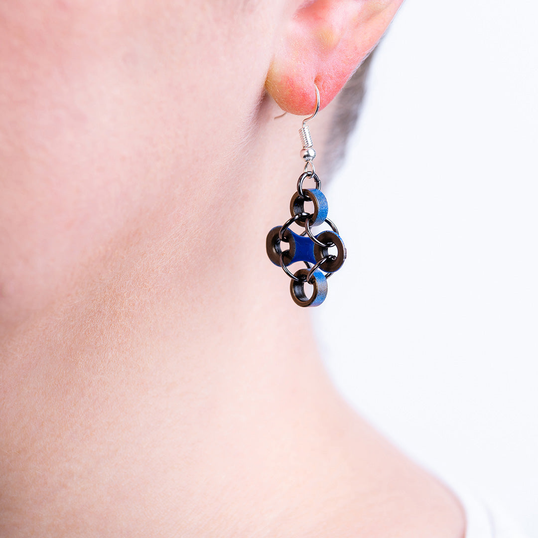 Diamond Bicycle Chain Earrings (3 Colours)-6