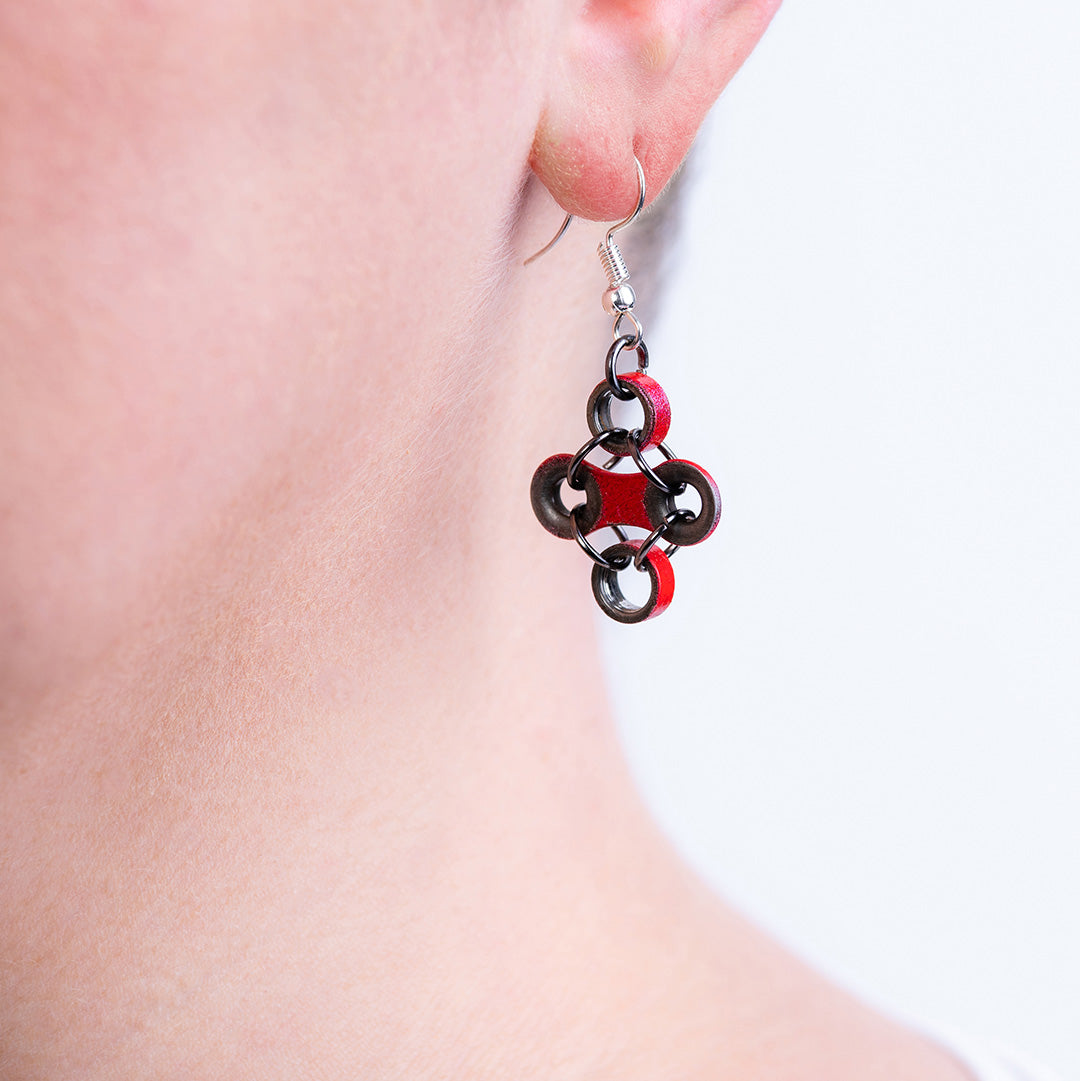 Diamond Bicycle Chain Earrings (3 Colours)-5