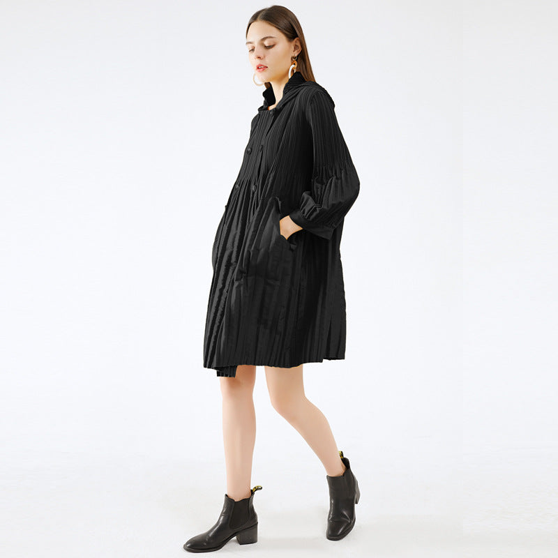 Double-Breasted Windbreaker Coat For Women, Midtown, BYMANYC New York.-1