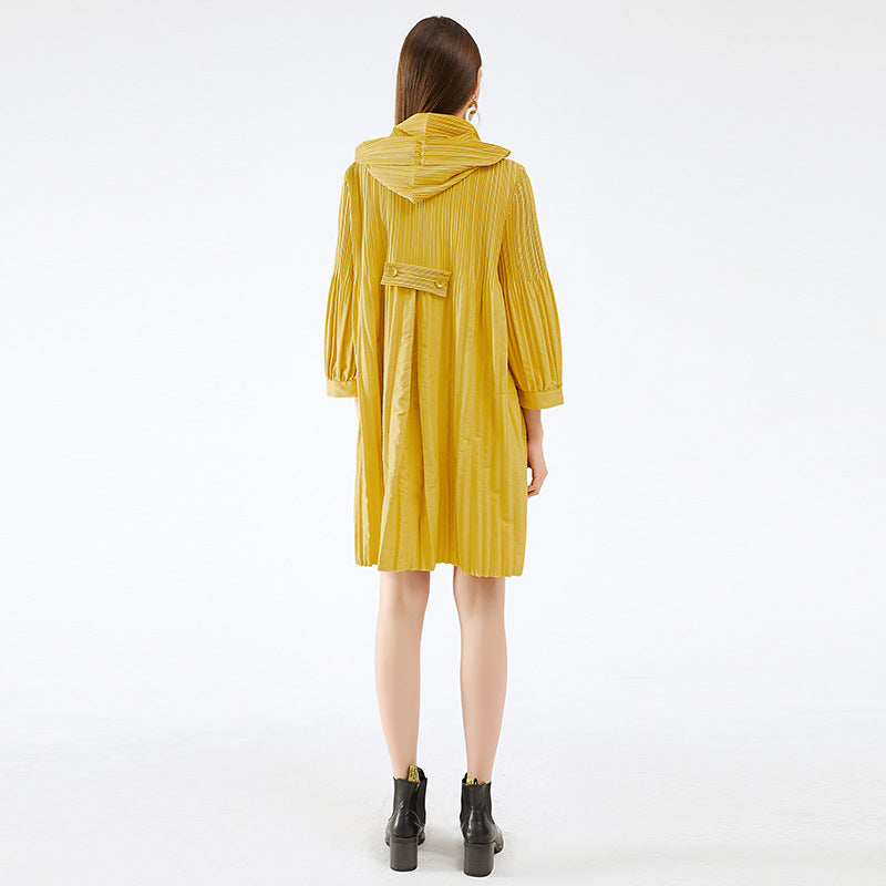 Double-Breasted Windbreaker Coat For Women, Midtown, BYMANYC New York.-3