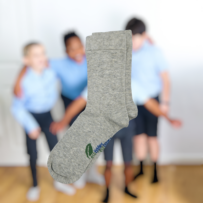 GREY SCHOOL SOCKS - KIDS (PLAIN SOCKS)-1