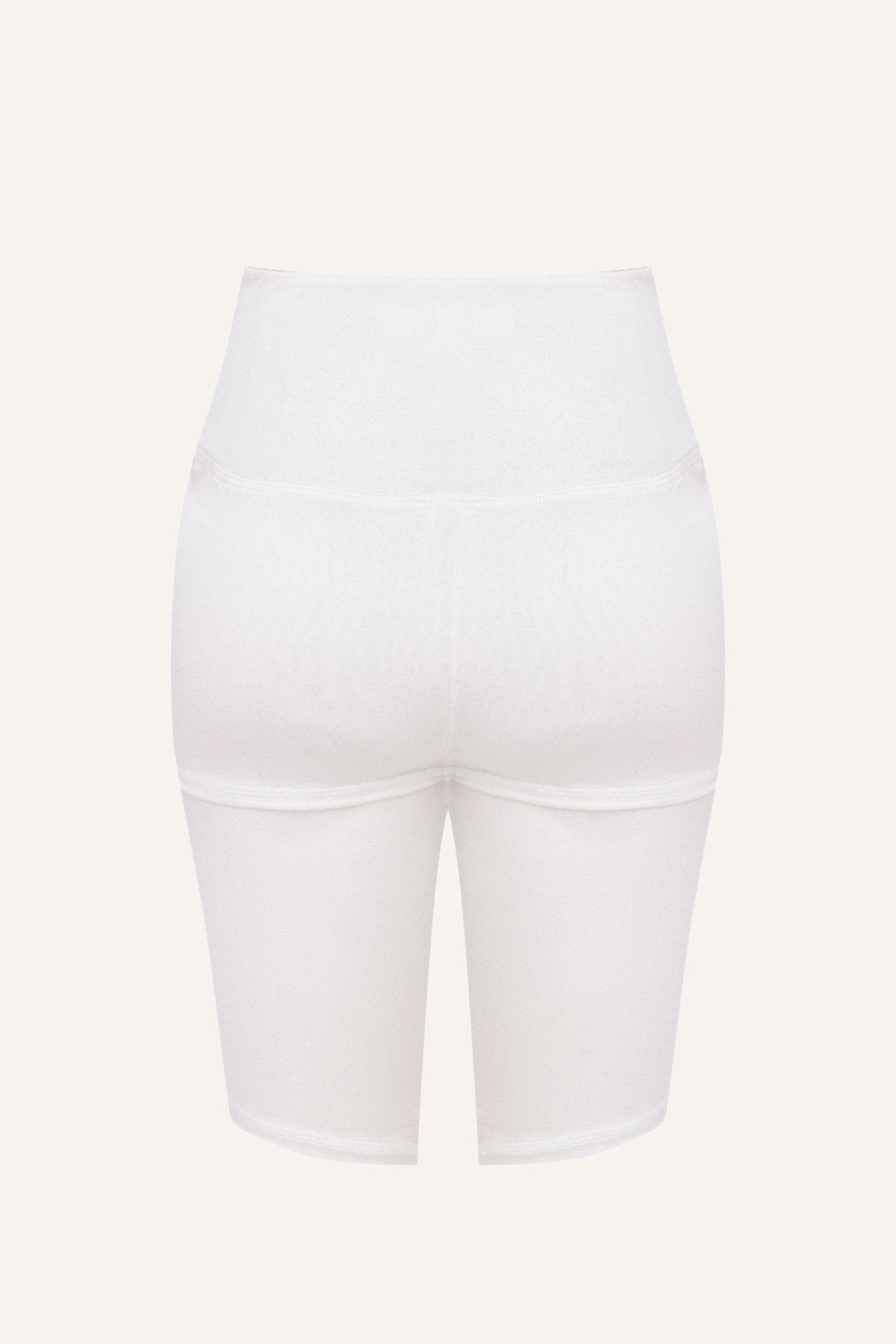 Women's Silk Sports Shorts - White-1