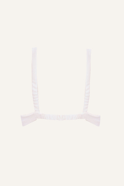 Silk Front-Open Bra – White-2