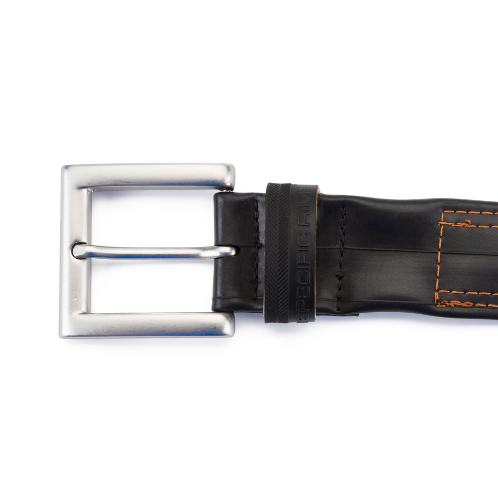 Recycled Bicycle Inner Tube Vegan Belt (with Patches)-3