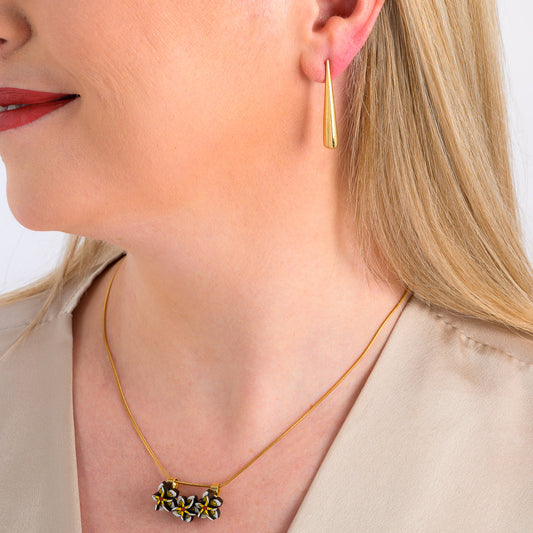 Jelani Teardrop Recycled Brass Earrings-0