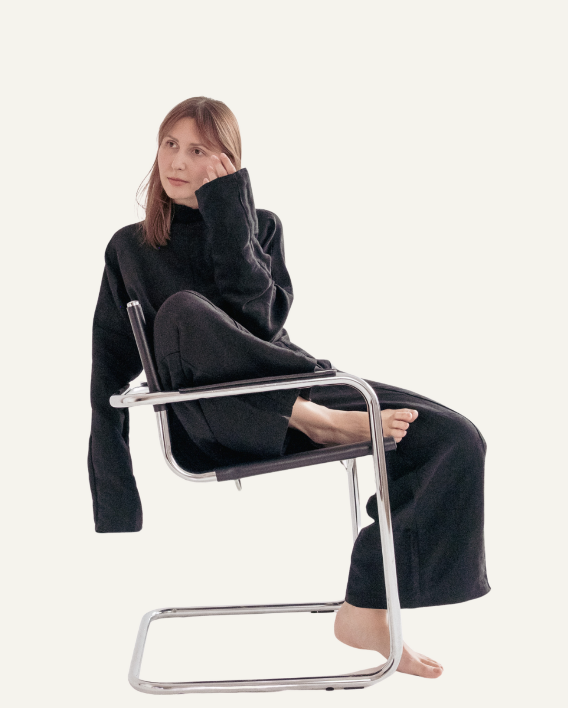 Silk/Linen Clothing Set - Black-0