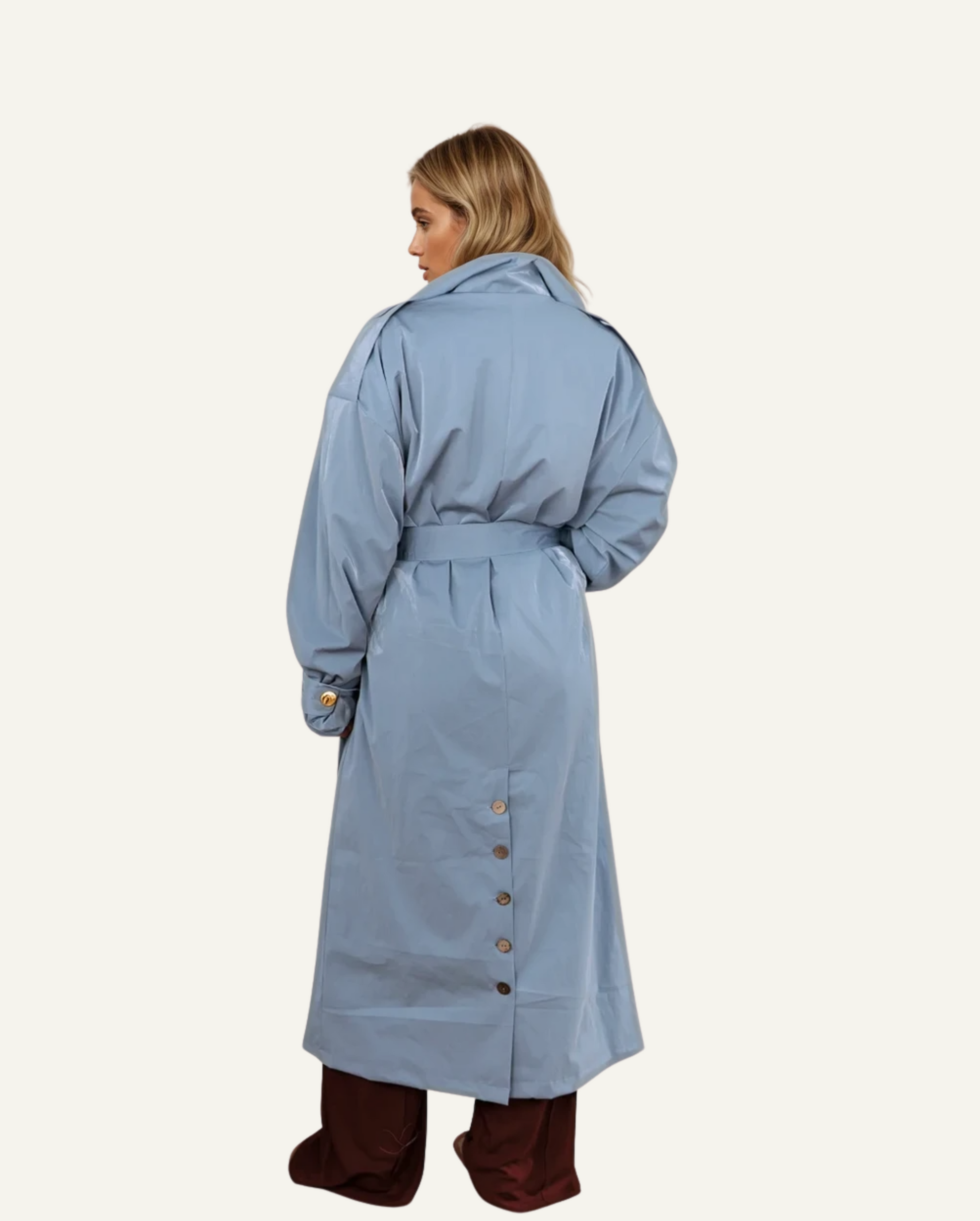 Trench Coat - Light Blue-4