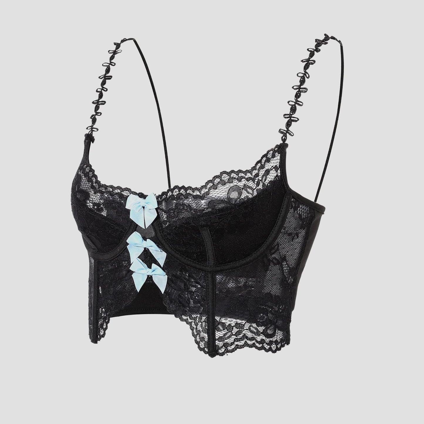Lace Corset Top with Butterfly Bow and Boning For Women, Meatpacking District, BYMANYC New York.