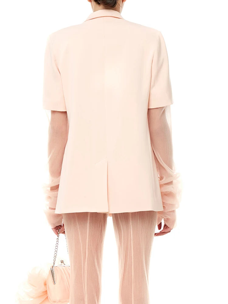 Light Pink Women's Blazer, Upper East Side, Fashion Trend BYMANYC New York.-2