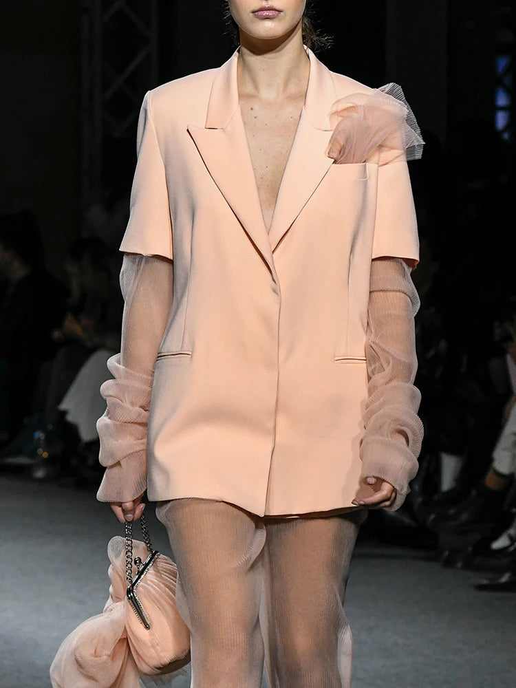 Light Pink Women's Blazer, Upper East Side, Fashion Trend BYMANYC New York.-3