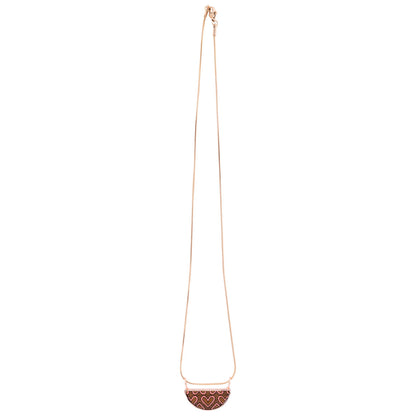 Love Recycled Wood Rose Gold Necklace-3