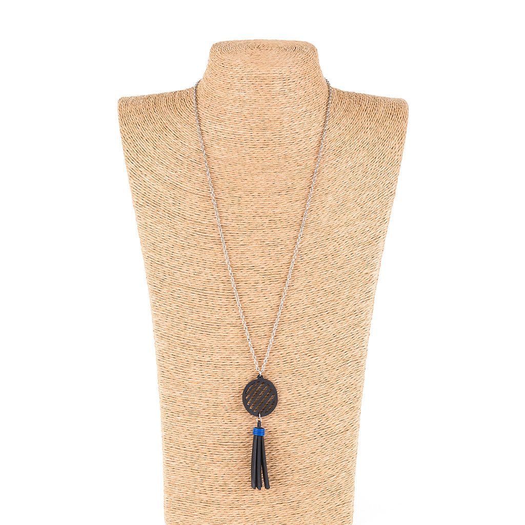 Lunar Rubber Tassel Necklace-4
