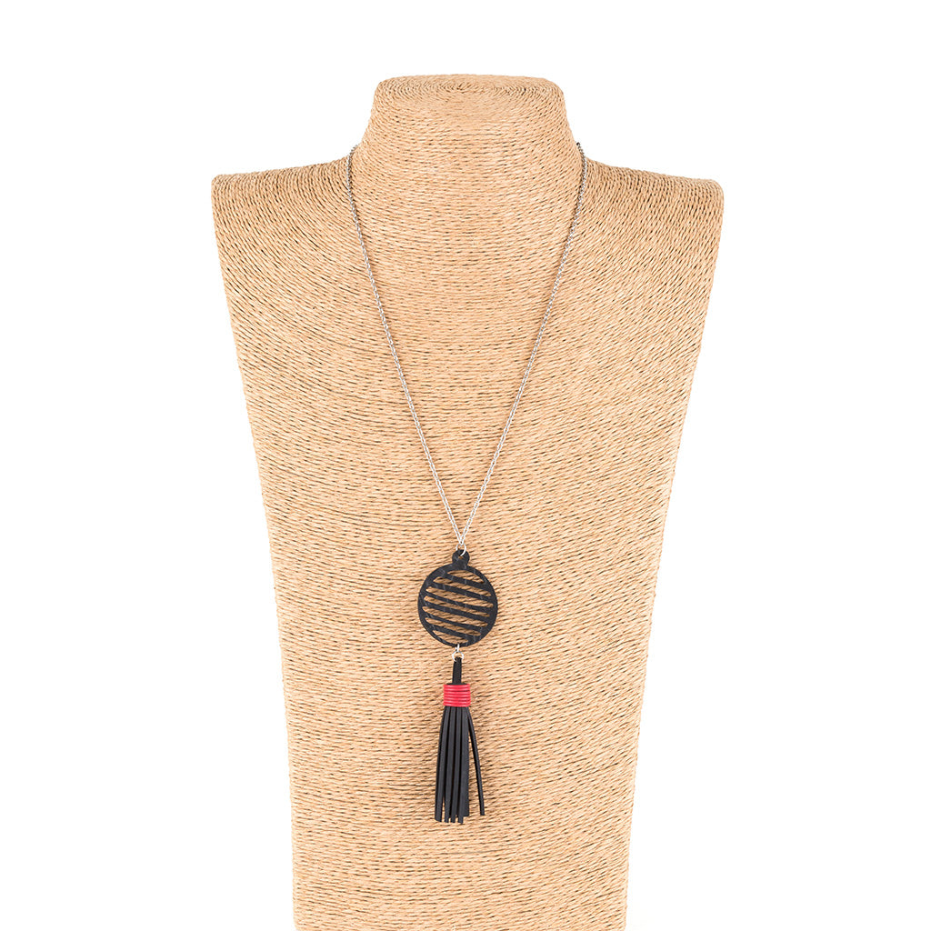 Lunar Rubber Tassel Necklace-1