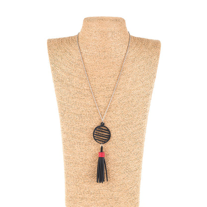 Lunar Rubber Tassel Necklace-1
