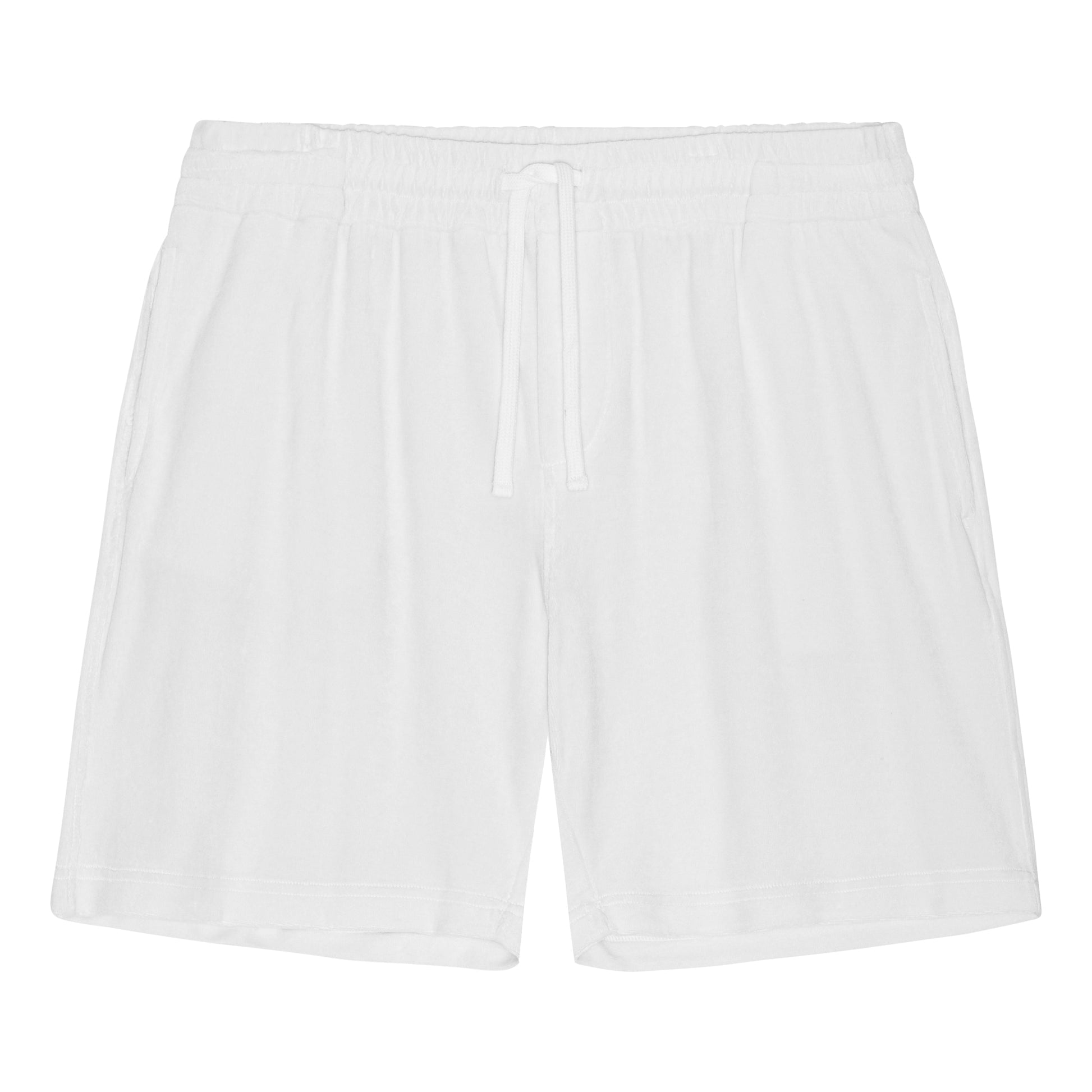 White Terry Shorts-0