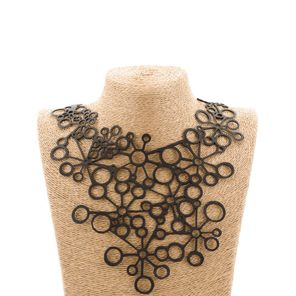 Octa Handcraft Black Statement Necklace-1