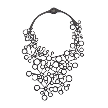 Octa Handcraft Black Statement Necklace-2